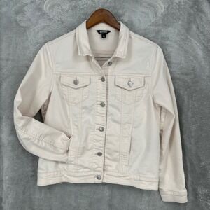 Buffalo David Bitton Women's Medium Denim Jacket Baby Pink Stretchy Jean Jacket